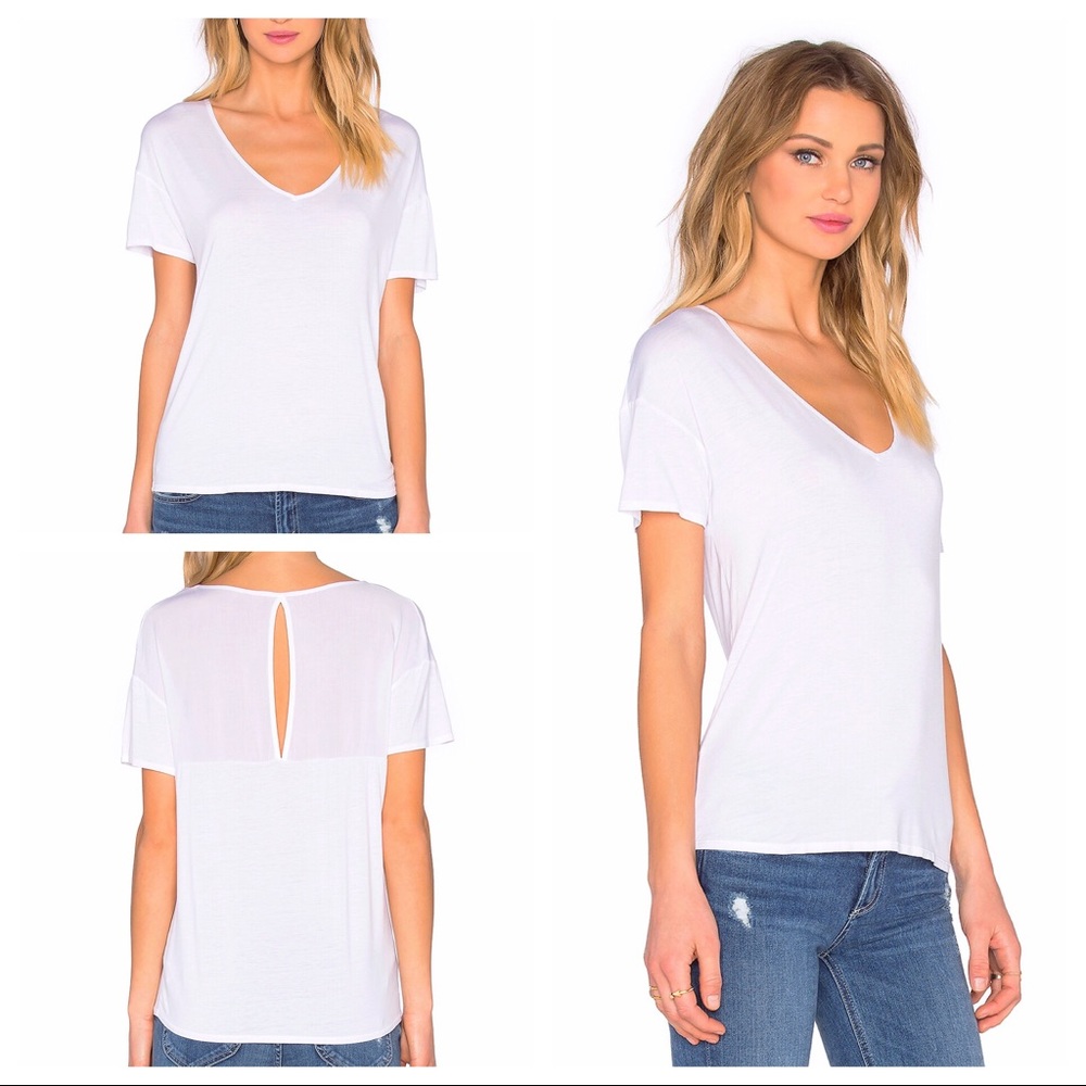 Splendid Rayon Jersey Keyhole Back Top